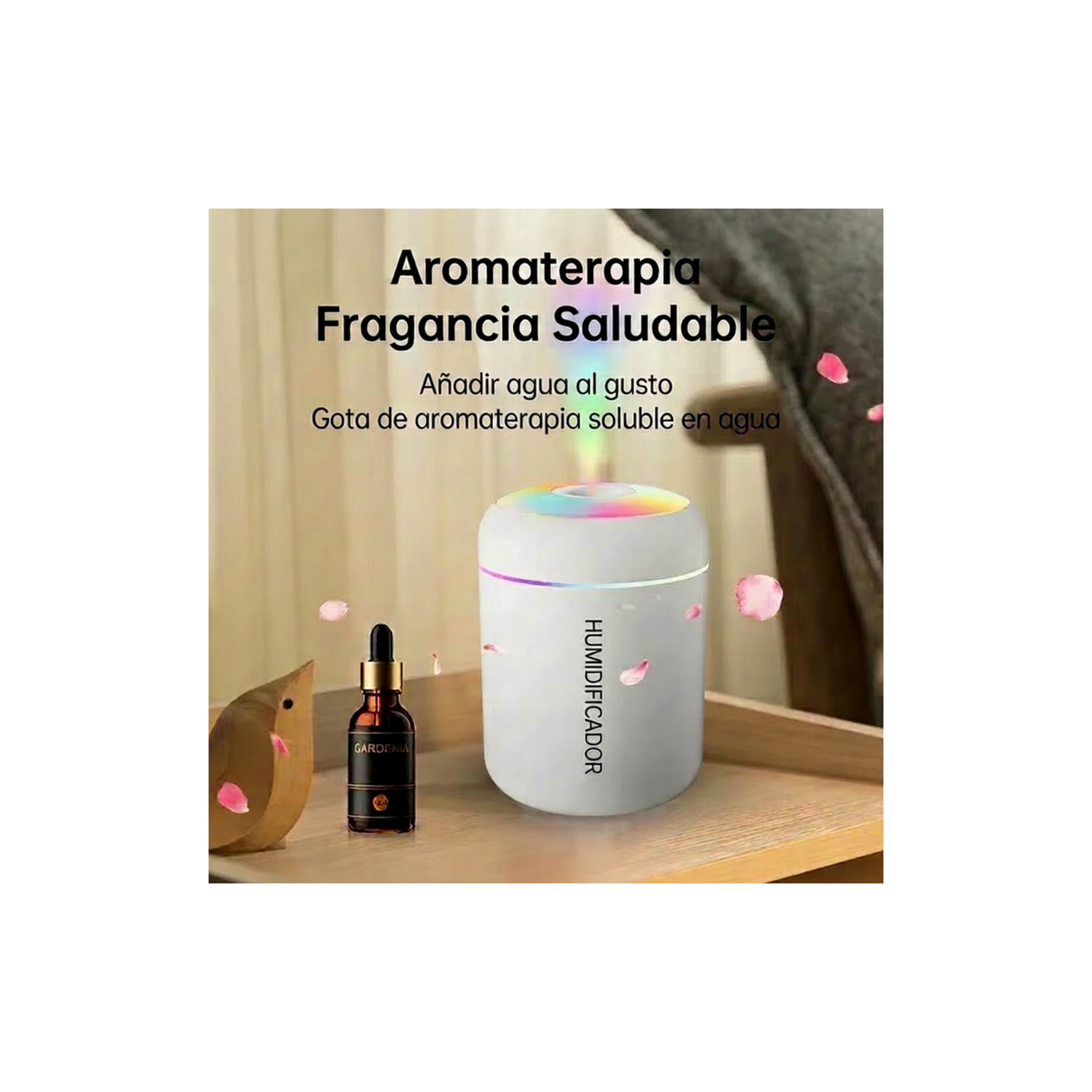Mini Humidificador de Aire para Coche 180ML Difusor de Aroma Eléctrico USB Purificador de Aceites Esenciales Fabricador de Niebla de Aromaterapia Luces para Hogar y Dormitorio