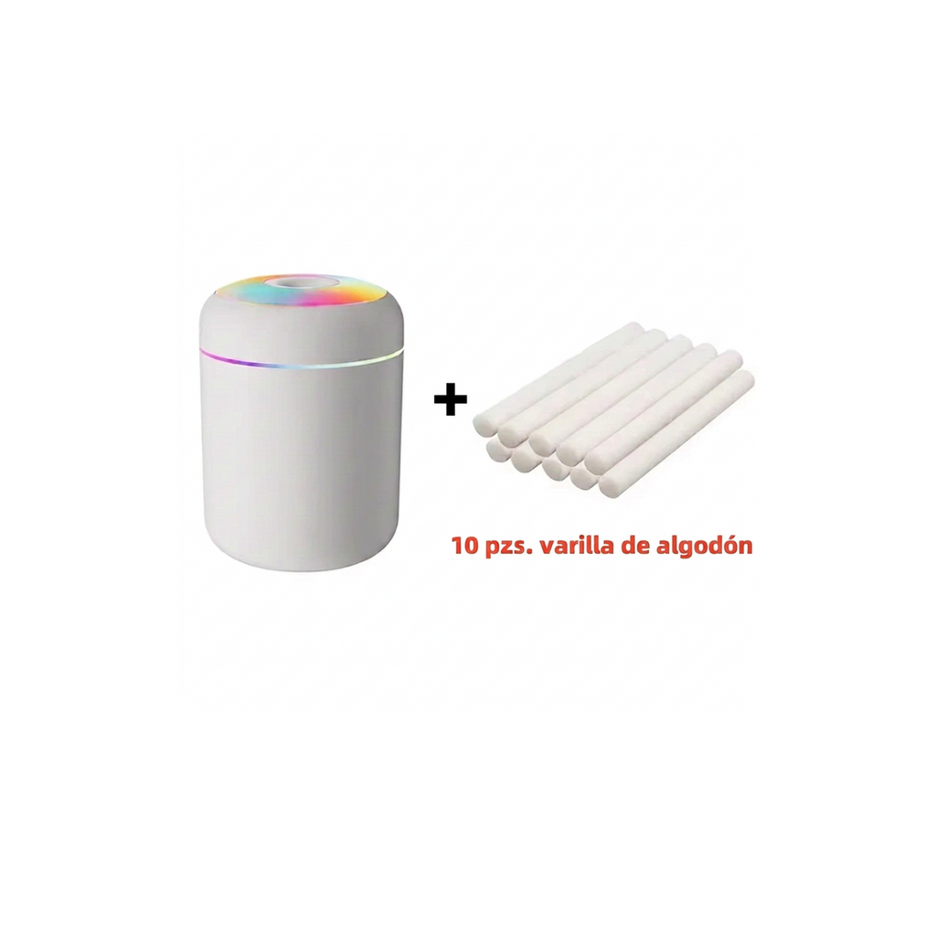 Mini Humidificador de Aire para Coche 180ML Difusor de Aroma Eléctrico USB Purificador de Aceites Esenciales Fabricador de Niebla de Aromaterapia Luces para Hogar y Dormitorio