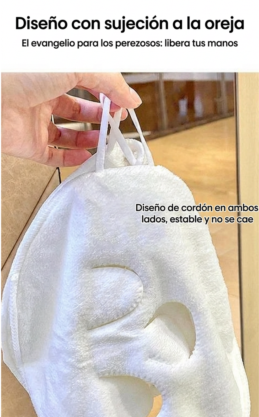 Toalla de compresa caliente colgante para oído, suave, amigable con la piel, con vapor, calentamiento, compresa fría y caliente, toalla facial, compresa húmeda, irrigación, toalla facial