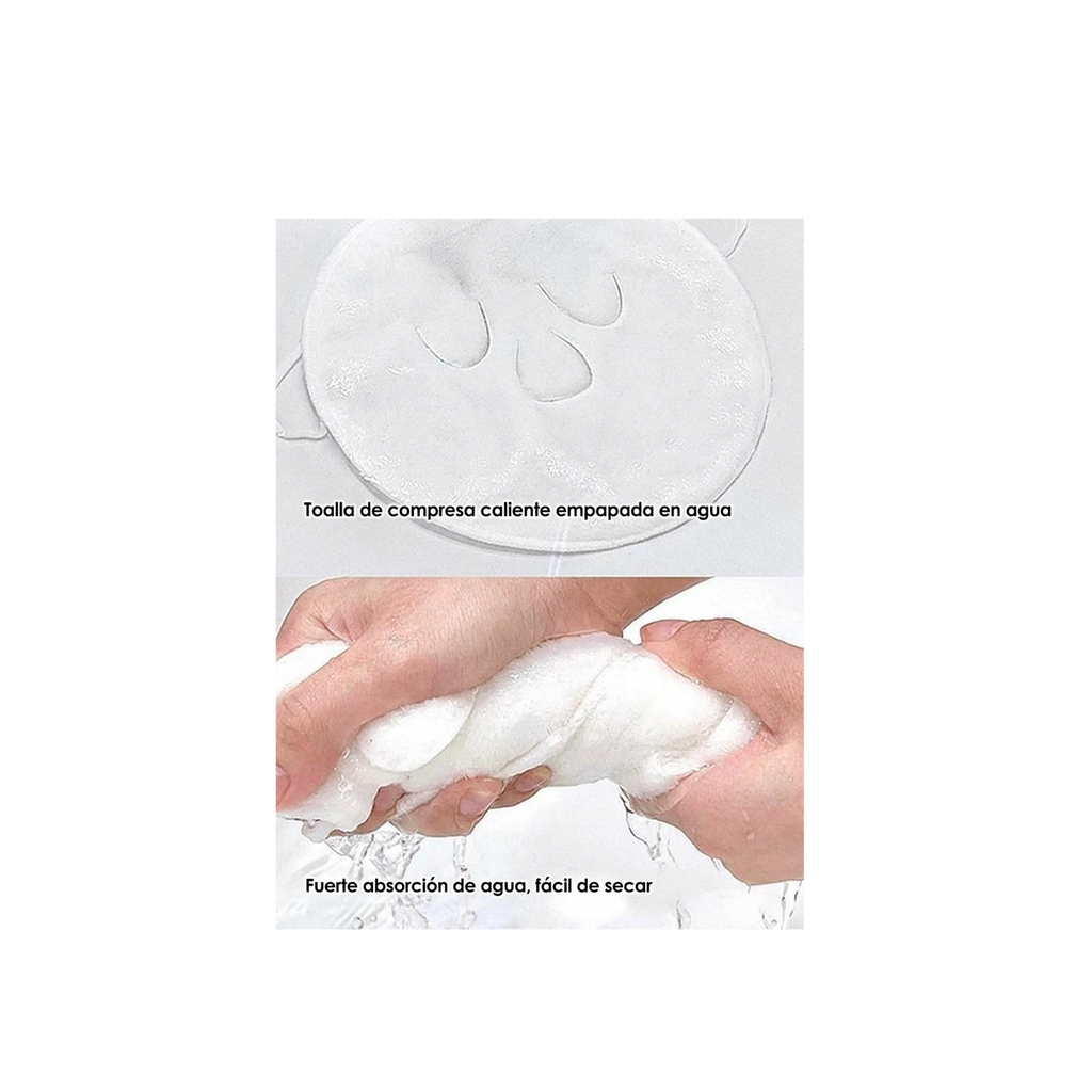Toalla de compresa caliente colgante para oído, suave, amigable con la piel, con vapor, calentamiento, compresa fría y caliente, toalla facial, compresa húmeda, irrigación, toalla facial
